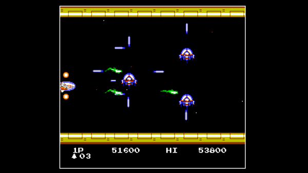 Player encountering orb-like monsters shooting lasers in a cross pattern in INFINOS